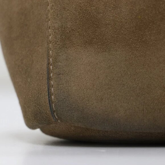 JIMMY CHOO Raven Suede Hobo Tote Shoulder Bag Large Tan - Picture 6 of 14